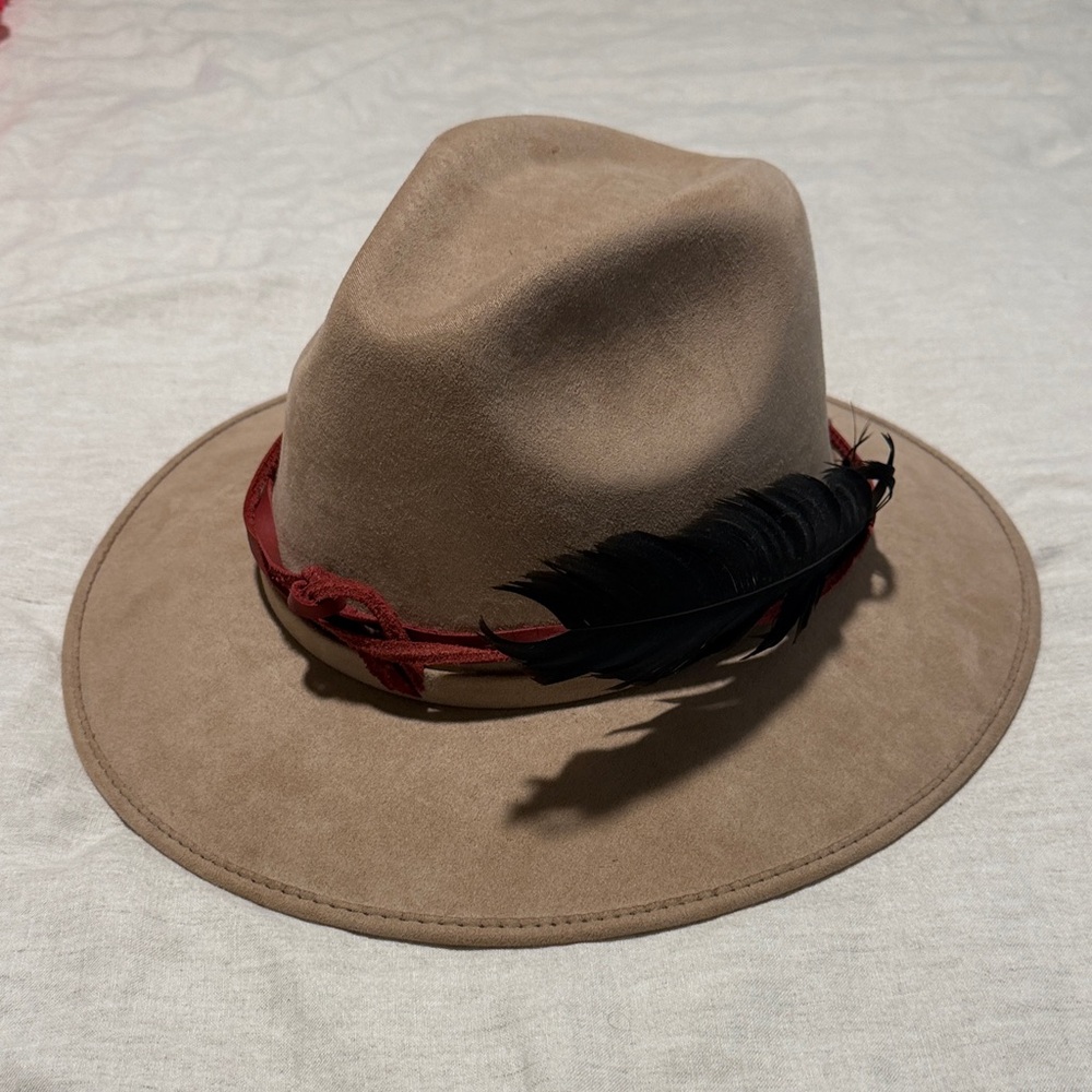 Brixton Tan Fedora with Black Interior